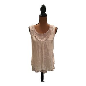 Tendenze 100% Silk Blouse Size Small  #B223